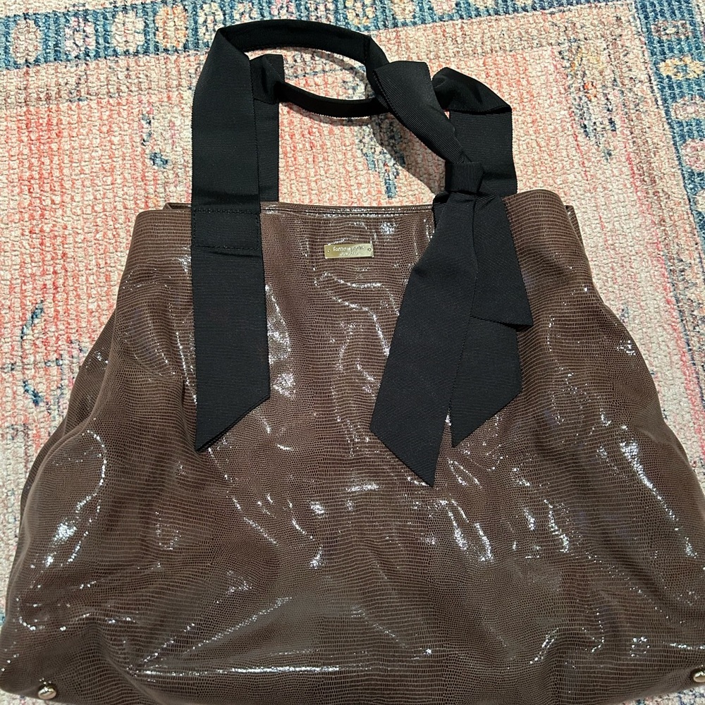 Kate Spade Tote with black bow handle